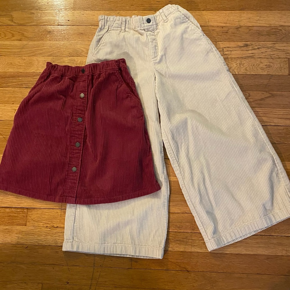 Uniqlo Kids Soft Corduroy Skirt and Pants